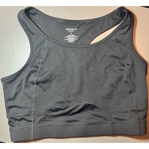 Torrid Active Black Mesh Sports Bra Plus Size 2/2X Medium Support